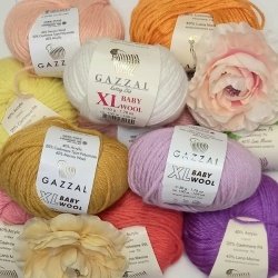 Пряжа напіввовна Gazzal "Baby Wool XL / Бебі Вул XL" Туреччина