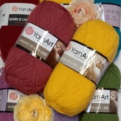 Пряжа напіввовна YarnArt «Merino de Luxe 50 / Меріно де Люкс 50» Туреччина