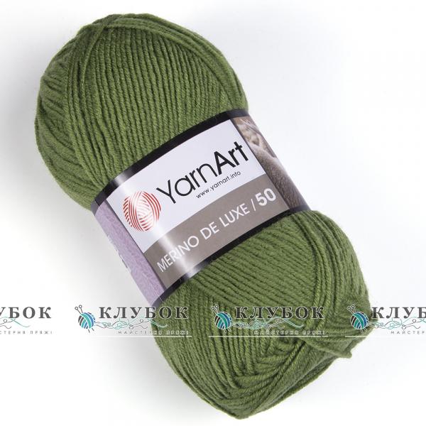 Пряжа напіввовна YarnArt "Merino de Luxe 50 / Меріно де Люкс 50" Туреччина №98(зелений)