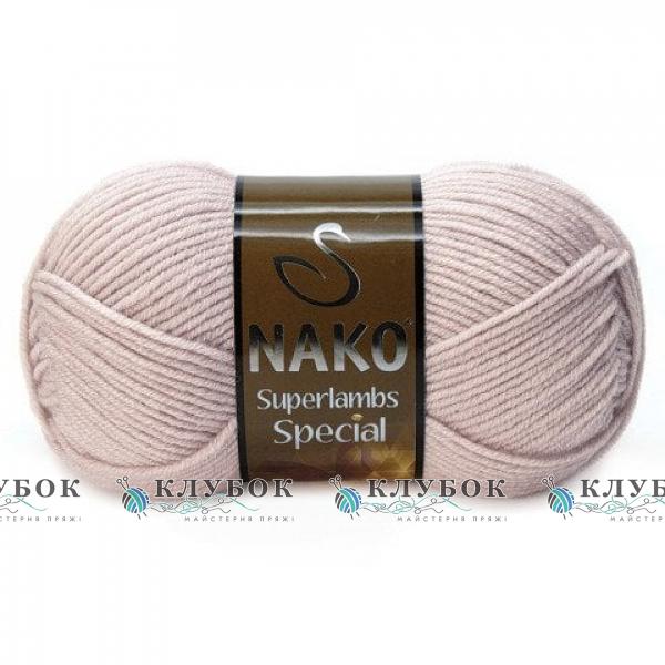 Пряжа напіввовна Nako «Superlambs Special / Суперлембс Спешл» Туреччина №3079(сірий с рожевим відтінком)