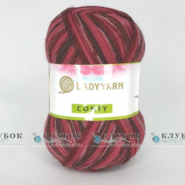 Пряжа «LADY YARN Comfy/ Леді ярн Comfy» №02(ягідний)