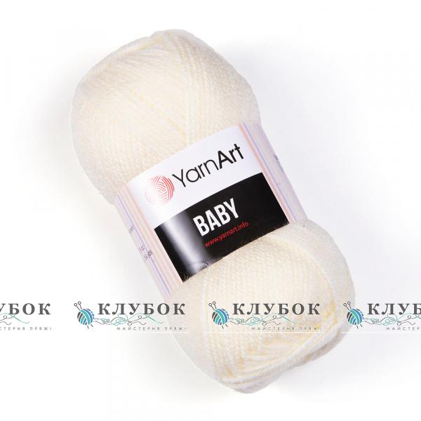 Пряжа YarnArt " Бебі"  №502(молочний)
