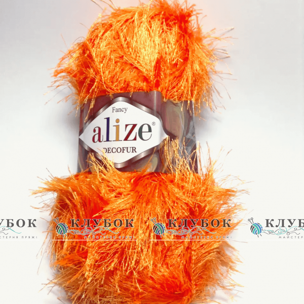 Пряжа Alize "Decofur / Декофур" Туреччина №654(помаранчевий)