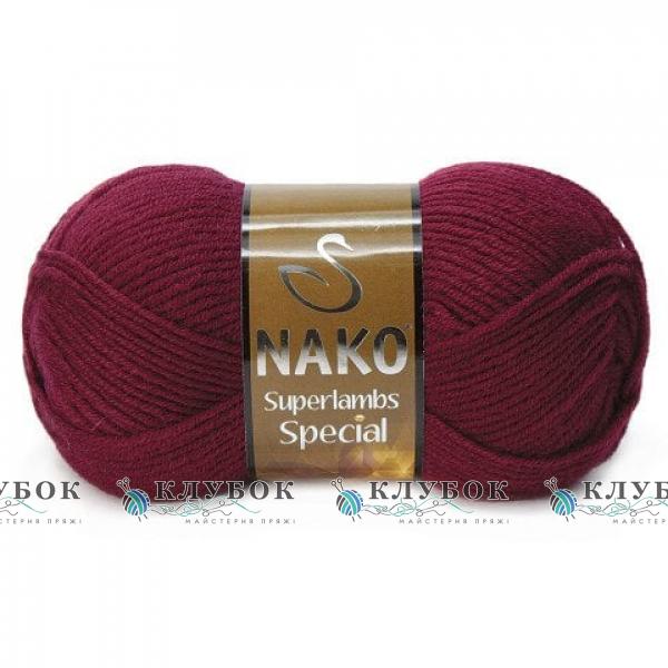 Пряжа полушерсть Nako «Superlambs Special / Суперлембс Спешл» Турция №6592(бордо)