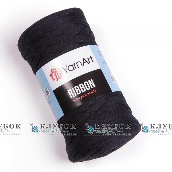Трикотажна пряжа YarnArt "Ribbon / Рібон"  №750(чорний)