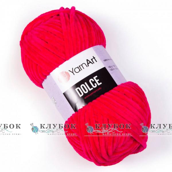 Плюшева пряжа YarnArt «Dolce / Дольче»  №759(малиновий)