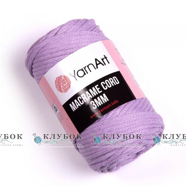 Трикотажна пряжа YarnArt _MACRAME CORD - Макраме Корд 3мм   №765(бузок)