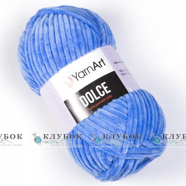 Плюшевая пряжа YarnArt «Dolce / Дольче»  №777(синий)