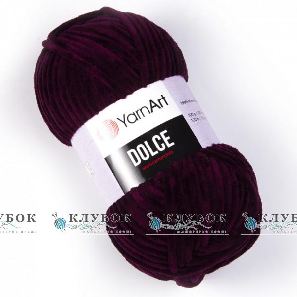 Плюшева пряжа YarnArt «Dolce / Дольче»  №780(темна слива)