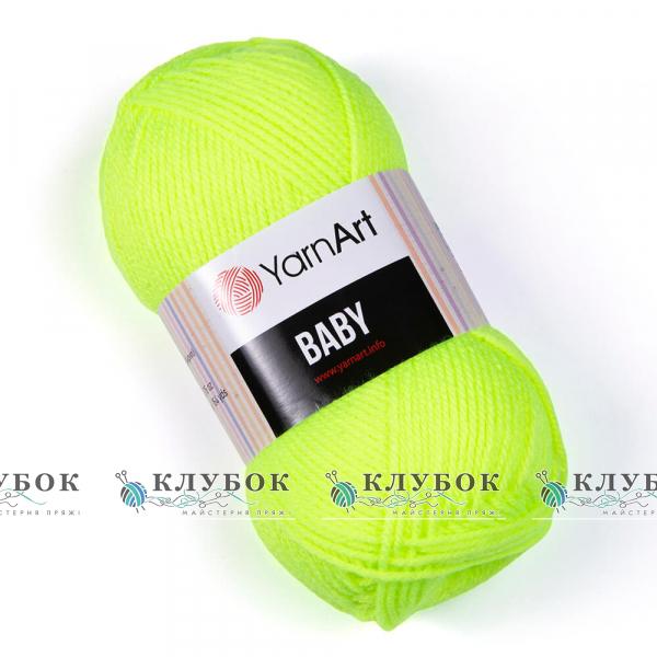 Пряжа YarnArt "Бебі"  №8232(салатовий неон)