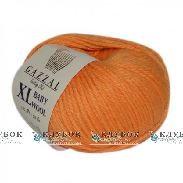 Пряжа напіввовна Gazzal "Baby Wool XL / Бебі Вул XL" Туреччина №837(помаранчевий)
