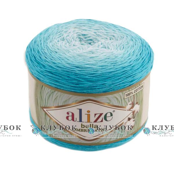 Пряжа Алізе «BELLA OMBRE BATIK / Белла Омбре Батік» Туреччина №7409(бірюзовий)