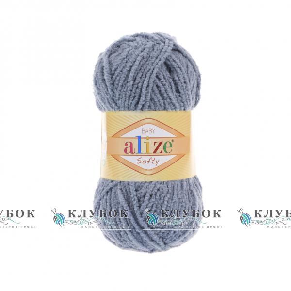 Плюшева пряжа Alize «Softy / Софті»  №119(сірий)
