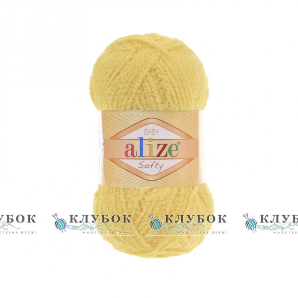 Плюшева пряжа Alize «Softy / Софті» №187(лимонний)
