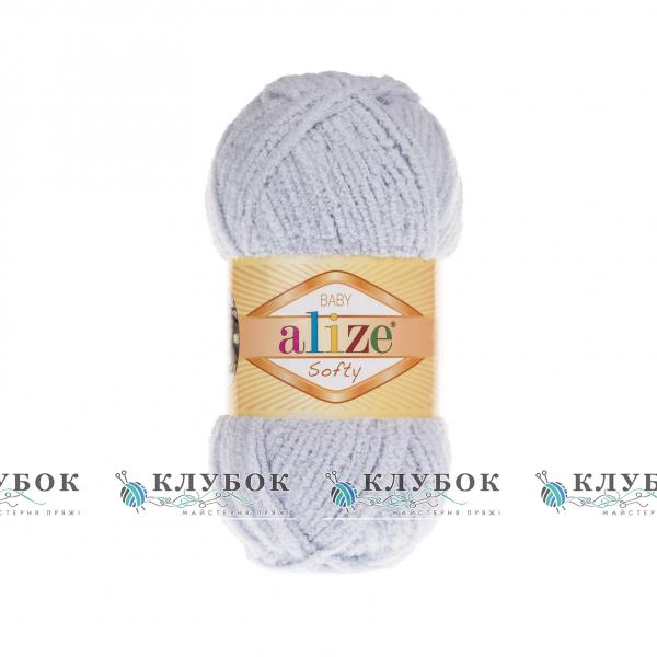Плюшева пряжа Alize «Softy / Софті» №416(сірий)