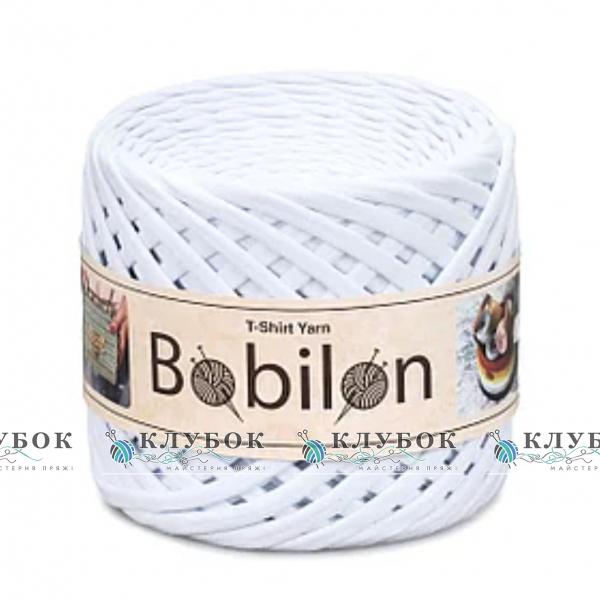 Трикотажна пряжа Bobilon Medium / Бобілон Медіум 7-9мм  (білий)