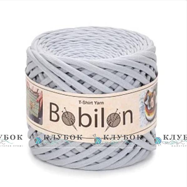 Трикотажна пряжа Bobilon Medium / Бобілон Медіум 7-9мм  (срібло)