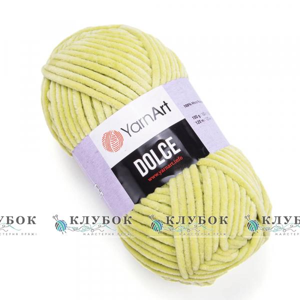 Плюшева пряжа YarnArt «Dolce / Дольче» №799(фісташка)