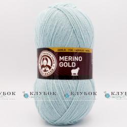 Пряжа напіввовна Madame Tricote "Merino Gold / Меріно Голд" Туреччина №135(м'ятно блакитний)