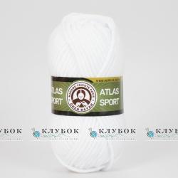 Пряжа Madame Tricote "Atlas Sport / Атлас Спорт" Туреччина №000(білий)