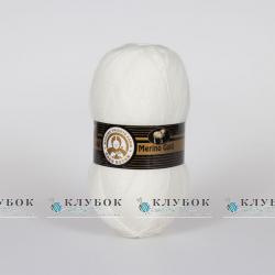 Пряжа напіввовна Madame Tricote "Merino Gold / Меріно Голд" Туреччина №100(білий)