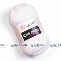 Пряжа напіввовна YarnArt "Alpine Angora / Альпін Ангора" Туреччина №330(білий)