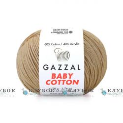 Пряжа Gazzal "Baby Cotton \ Бебі Коттон" Туреччина №3424(бежевий)
