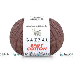Пряжа Gazzal "Baby Cotton \ Бебі Коттон" Туреччина №3455(молочний шоколад)