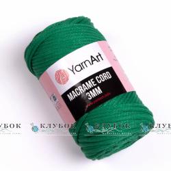 Трикотажная пряжа YarnArt _MACRAME CORD - Макраме Корд 3мм  №759(зеленый)