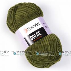 Плюшева пряжа YarnArt «Dolce / Дольче»  №772(хакі)