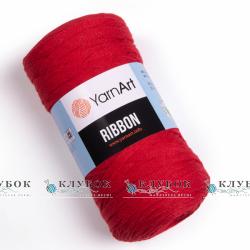 Трикотажная пряжа YarnArt «Ribbon / Рибон»  №785красный)