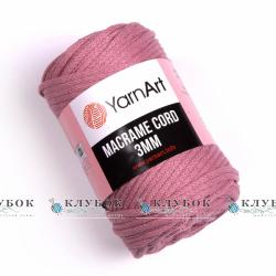 Трикотажная пряжа YarnArt _MACRAME CORD - Макраме Корд 3мм   №792(сухая роза)