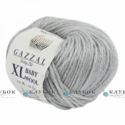 Пряжа напіввовна Gazzal "Baby Wool XL / Бебі Вул XL" Туреччина №817(світло сірий)