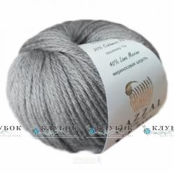 Пряжа напіввовна Gazzal "Baby Wool XL / Бебі Вул XL" Туреччина №818(сірий)