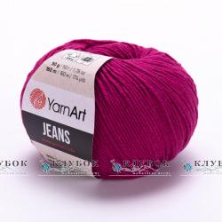Пряжа YarnArt "Jeans / Джинс" Туреччина №91(вишня)
