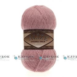 Пряжа Alize «Angora Gold simli / Ангора Голд симлі» Туреччина №144(темна пудра)