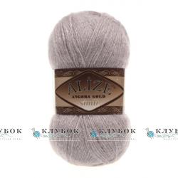 Пряжа Alize «Angora Gold simli / Ангора Голд симлі» Туреччина №163(кавовий з рожевим)
