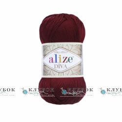 Пряжа Alize «Diva / Дива» №57(бордо)