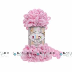Плюшева пряжа Alize «Puffy / Пуффі» №185(рожевий)