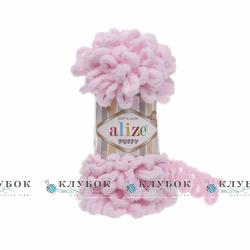 Плюшева пряжа Alize «Puffy / Пуффі»  №31(ніжно рожевий)