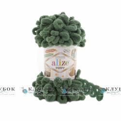 Плюшева пряжа Alize «Puffy / Пуффі»  №532(смарагд)