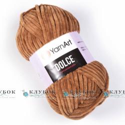 Плюшева пряжа YarnArt «Dolce / Дольче» №765(молочний шоколад)