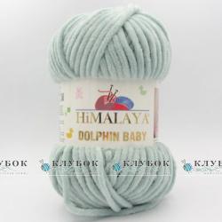 Плюшева пряжа Himalaya "Dolphin Baby / Долфін Бебі" Туреччина №80347(мятно-сірий)