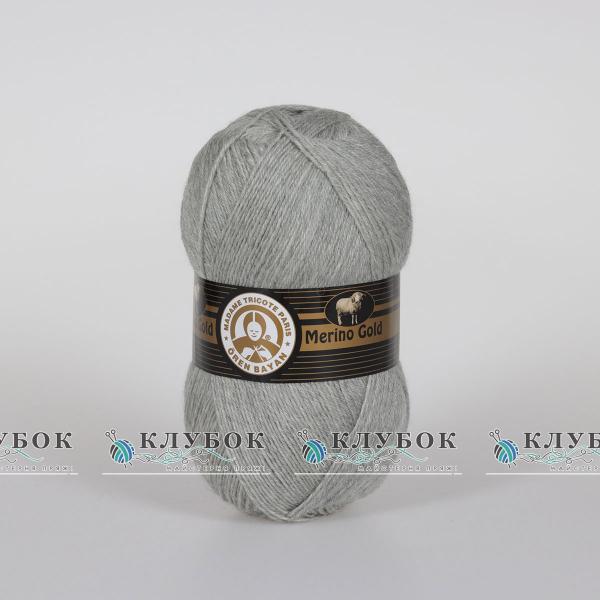 Пряжа полушерсть Madame Tricote «Merino Gold / Мерино Голд» Турция №007(светло серый)