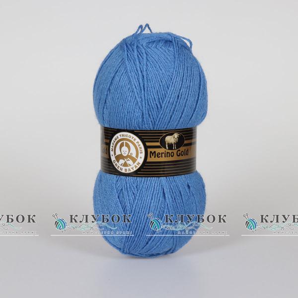 Пряжа полушерсть Madame Tricote «Merino Gold / Мерино Голд» Турция №015(голубой)