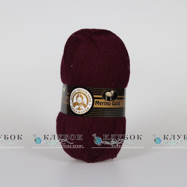 Пряжа полушерсть Madame Tricote «Merino Gold / Мерино Голд» Турция №035(бордо)