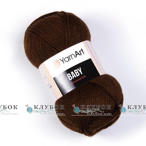 Пряжа YarnArt « Беби » №1182(коричневый)