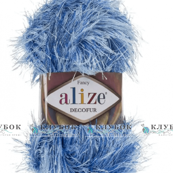 Пряжа Alize «Decofur / Декофур» Турция №1370(голубой меланж)