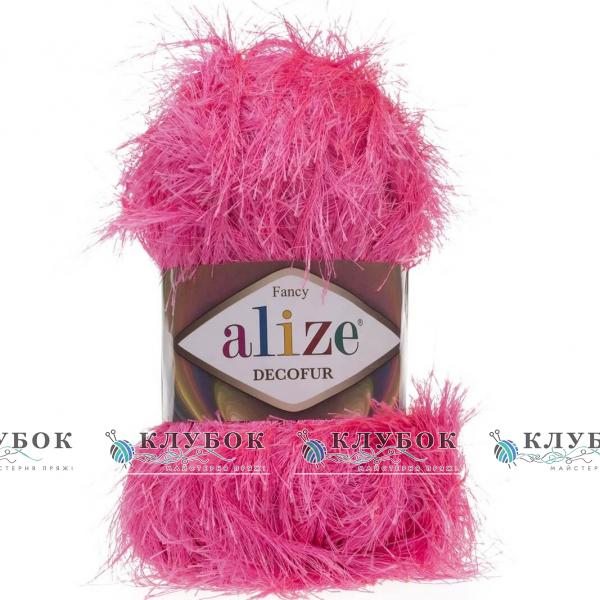 Пряжа Alize «Decofur / Декофур» Турция №157(розовый неон)