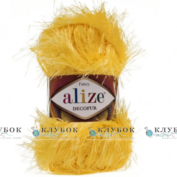 Пряжа Alize «Decofur / Декофур» Турция №216(желтый)